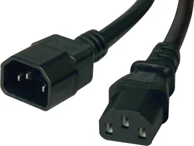 Image de IEC320-C13 sur C14 câble d'extension d'alimentation 2 mètres - noir