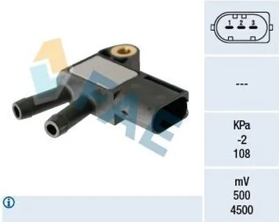 Produktbild von FAE 16116 Abgasdruck Differenzdrucksensor passend für MERCEDES-BENZ E-Klasse Limousine (W212) E-Klasse T-modell (S212) SPRINTER 3,5-t Kasten (906)