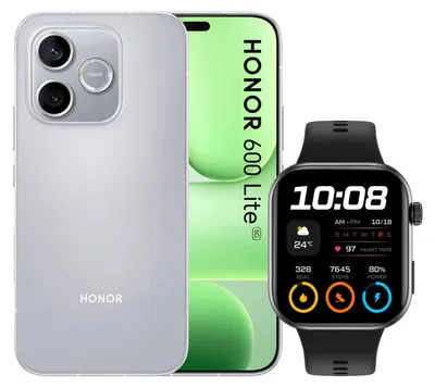 Image de Honor BUNDLE 600 LITE 256GB V GREY+WATCH 2i BLACK 16,8 cm (6.6") Double SIM 5G 16 Go 256 Go 6520 mAh Gris