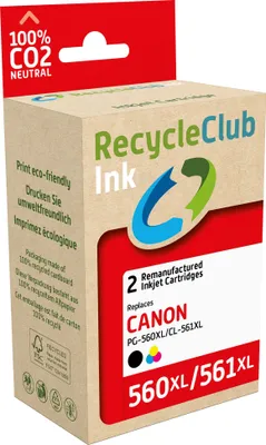 Produktbild von RecycleClub Patrone kompatibel mit Canon PG-560 XL/CL-561 XL Multipack K10606RC