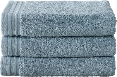 Produktbild von handtücher 100 x 50 cm Baumwolle blau 3 Stück