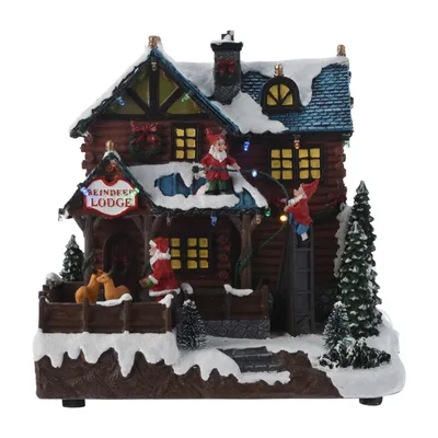 Produktbild von Bewegliche Szene mit dem Weihnachtsmann, 25 cm