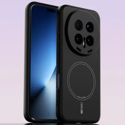 Image de Etui magnétique pour Honor Magic8 Pro, compatible MagSafe, silicone liquide, antichoc et résistant aux rayures Noir