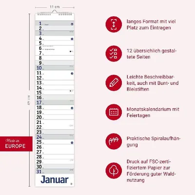 Produktbild von Langplaner, blau 2027