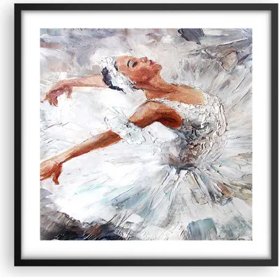 Produktbild von Gerahmtes Poster - Schwarzer Rahmen - Frau Tanz Ballett Körper - 50x50 cm - Wand Bild - Wanddeko - Wandbilder - Wandposter - Bilderrahmen - Bilder - Kunstdruck - Wandbild - P2BAC50x50-3101