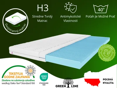 Produktbild von Matrac s masážnou vrstvou, rozmer matraca: 160x200x10, vrátane poťahu. Poťah, farba matraca: biela, stredne tvrdý: H3