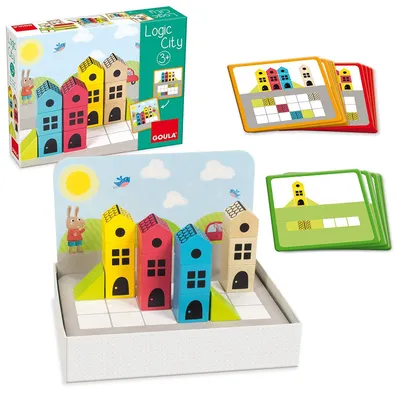 Produktbild von Goula - Silhouete Puzzle, 3 Jahr(e), Karton, Holz, Mehrfarbig