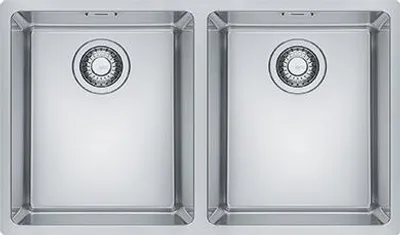 Produktbild von Franke Maris MRX 220-34-34, Bündiges Waschbecken, Rechteckig, Edelstahl, Edelstahl, 2 Becken, Rechteckig
