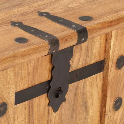 Image de vidaXL Coffre 90x40x40 cm en bois massif d'acacia