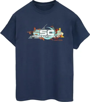 Produktbild von Disney - "Lightyear Star Command Graphic Title" T-Shirt für Damen BI50322 (XL) (Marineblau)