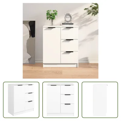 Obrázek produktu pro The Living Store Příborník bílý 60x30x70 cm Materiál na bázi dřeva
