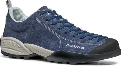 Mojito Lifestyleschuh von Scarpa in Blau mit grauer Sohle und Schnürung.