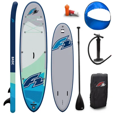 Produktbild von F2 SUP Stand Up Paddle Board Basic Round Sail Set 10'6'' Grau