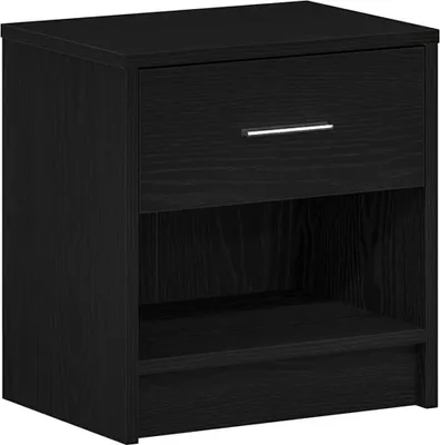 Produktbild von Nachttisch mit Schublade Schwarz 39x28x41 cm