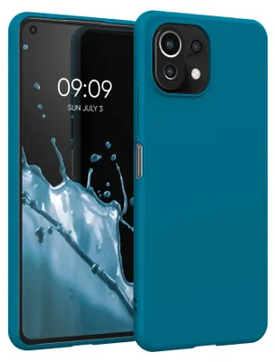 Produktbild von kwmobile Handyhülle für Xiaomi 11 Lite (5G) NE / Mi 11 Lite (5G) Hülle - TPU Case - Kabelloses Laden - Schutzhülle Cover in Karibikblau