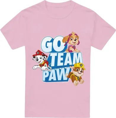 Image de Paw Patrol - T-shirt "Go Team Paw" pour homme/femme unie TV21726 (XXL) (Rose)