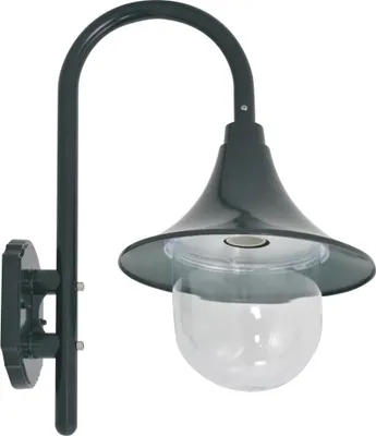 Produktbild von vidaXL Garten-Wandleuchte E27 42 cm Aluminium Dunkelgrün