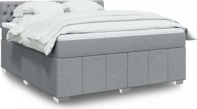 Produktbild von Maison Exclusive - Boxspringbett mit Matratze Hellgrau 180x200 cm Stoff