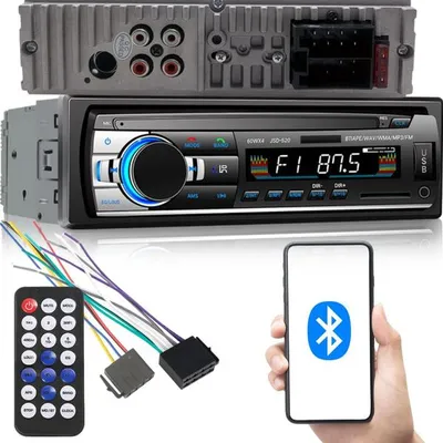 Obrázok produktu pre Verk 10136 Autorádio Bluetooth 1-DIN, USB, AUX a SD