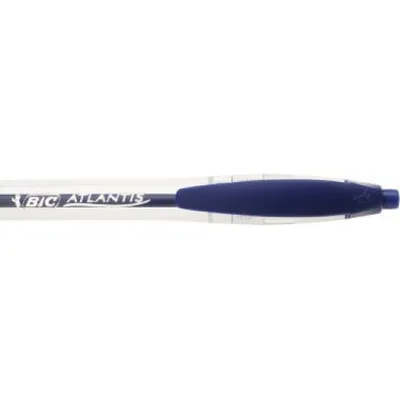 Produktbild von BIC Atlantis Classic, Clip, Kugelschreiber mit Druckeinzugsmechanik, Blau, 12 Stück(e), Medium