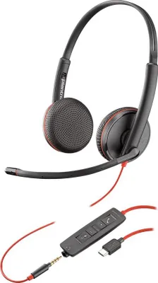 Obrázek produktu pro Poly Blackwire 3225 - Kopfhörer - Kopfband - Büro/Callcenter - Schwarz - Binaural - SCR-Steuereinheit