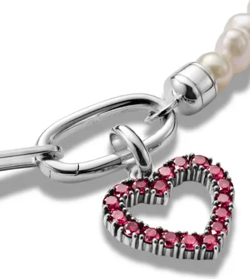 Produktbild von Charm-Anhänger Herz Mit Roten Steinen – Connect Silber Rot Unisize Thomas Sabo