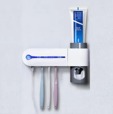 Image de Lumière UV Brosse à dents UV Stérilisateur Porte-brosse à dents Ecraseur automatique de dentifrice