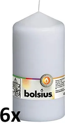 Produktbild von Bolsius Gastronomie Stumpenkerzen 15/8 Weiß (6 Stück)