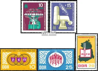 Produktbild von Briefmarken DDR 1967 Mi 1254-1255,1278-1279,1292 (kompl.Ausgaben) gestempelt Leipziger Frühjahrsmesse