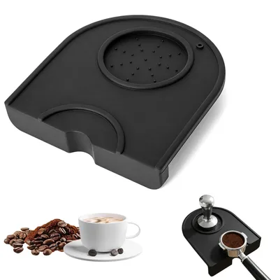 Produktbild von Tampermatte - Anti-Rutsch Silikon mit Kantenschutz - Espresso-Zubereitung - 14 x 12,5 cm