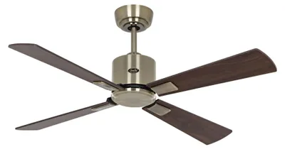 Produktbild von Energiespar Deckenventilator mit Fernbedienung Eco Neo III WiFi 103 cm Messing antik Flügel Nussbaum / Kirschbaum