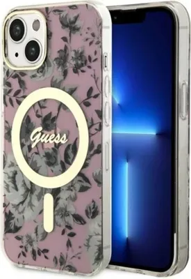 Image de Guess Guhmp14Shcfwsp Iphone 14 / 15 / 136.1 Różowy/Pink Hardcase Flower Magsafe