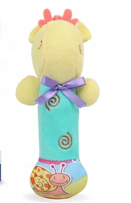 Productafbeelding van Pluche rammelaar Tulimi, babygiraffe - blauw