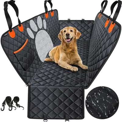 Immagine prodotto di Coprisedile per auto per cani, protezione resistente, facile da pulire, nero