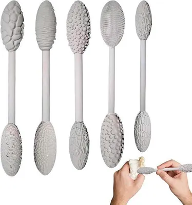 Produktbild von Handgerollwerkzeug für Tonmodellierung, 5er Set, Handrollen für Ton, Stempel, Muster, Keramikwerkzeug