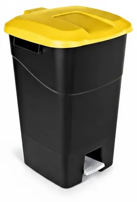 Productafbeelding van In- en outdoorafvalbak - 60 liter - Geel deksel
