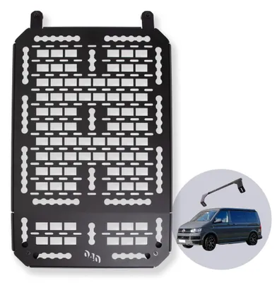 Obrázok produktu pre 040 Parts Molle Board pre VW T5 T6 T6.1 Transporter alebo Multivan s C-koľajnicou Univerzálny držiak zariadenia