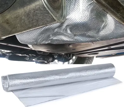 Produktbild von Auspuff Thermo Hitzeschutz Matte Alu Keramik selbstklebend 1,5mm 25cmx50cm 500°C