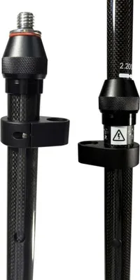 Produktbild von Karbon-VermessungStäb 2,20m für GPS GNSS  TwistLock, 3 feste Höhen, Libelle, 5/8", ultraleicht (0,80?kg) GPS-Vermessung-Prismenstang