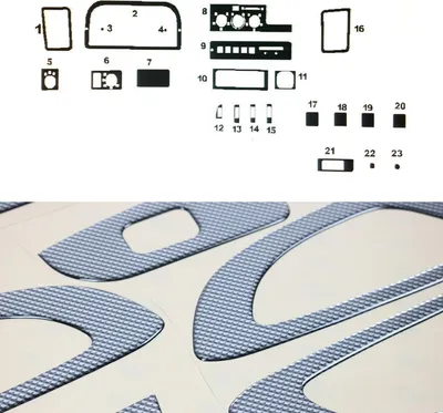 Image de Décoration intérieure Cockpit pour Citroën Jumper 1994-2002 Carbon Optik 23pcs