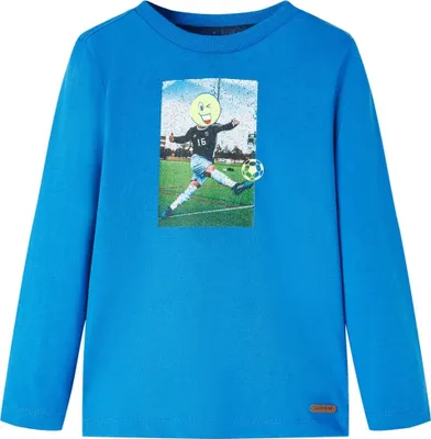 Produktbild von Kinder-Langarmshirt Kobaltblau 128