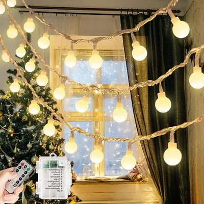 Immagine prodotto di Ghirlanda luminosa da 7 m con 60 LED a luce bianca calda e telecomando