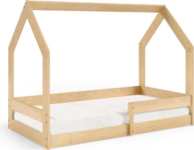 Produktbild von FURNLUX Hausbett Pola Weiss 80x160cm / Hauptfarbe: Weiß / Abmessungen: 88 x 124 x 164 cm