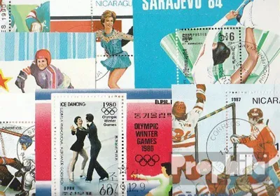 Produktbild von Briefmarken Motive 10 verschiedene Schlittschuhsport Blöcke