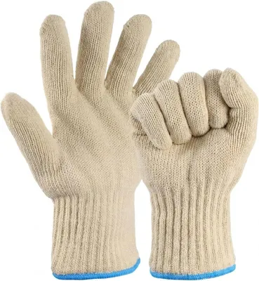 Produktbild von Ofenhandschuhe 1 Paar, hitzebeständig bis 250 °C, rutschfest, schwarz, für Küche