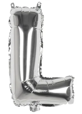 Produktbild von Folienballon silber 36 cm Buchstabe L