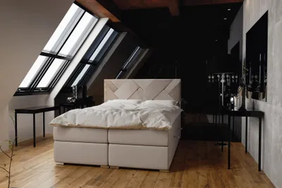 Immagine prodotto di Letto boxspring hotel matrimoniale letti imbottiti funzione box letto 140x200cm
