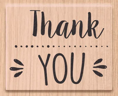 Produktbild von HEYDA 211800393 Stempel Danke Thank YOU Holz matt lackiert