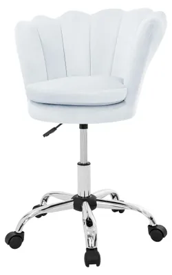 Obrázok produktu pre Kancelárska stolička s plyšovým čalúnením, ergonomickou opierkou chrbta a kolieskami