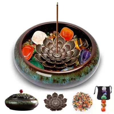 Produktbild von Räucherhalter - Keramischer Lotus-Räucherhalter